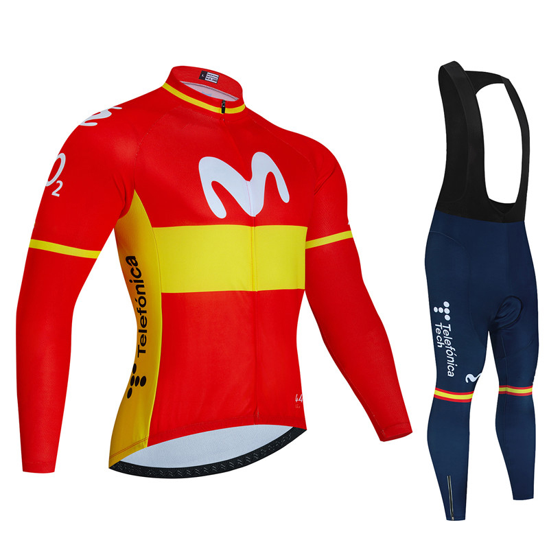 Cycling Gear Brands - İspanya Movistar Sonbahar Uzun Kollu Bisiklet