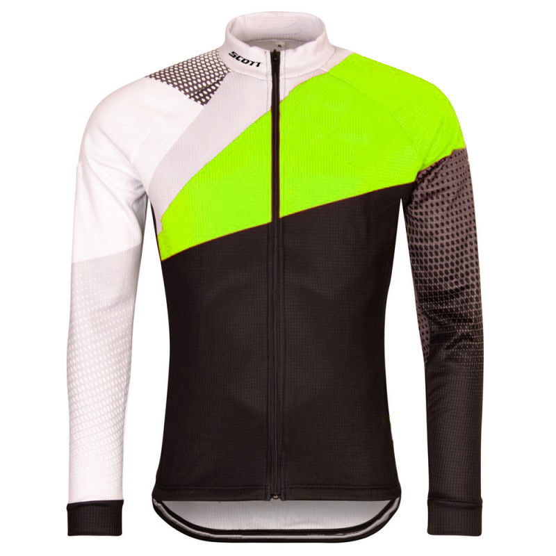 Cycling Gear Lycra - Pro bisiklet ceket, yeşil uzun kollu