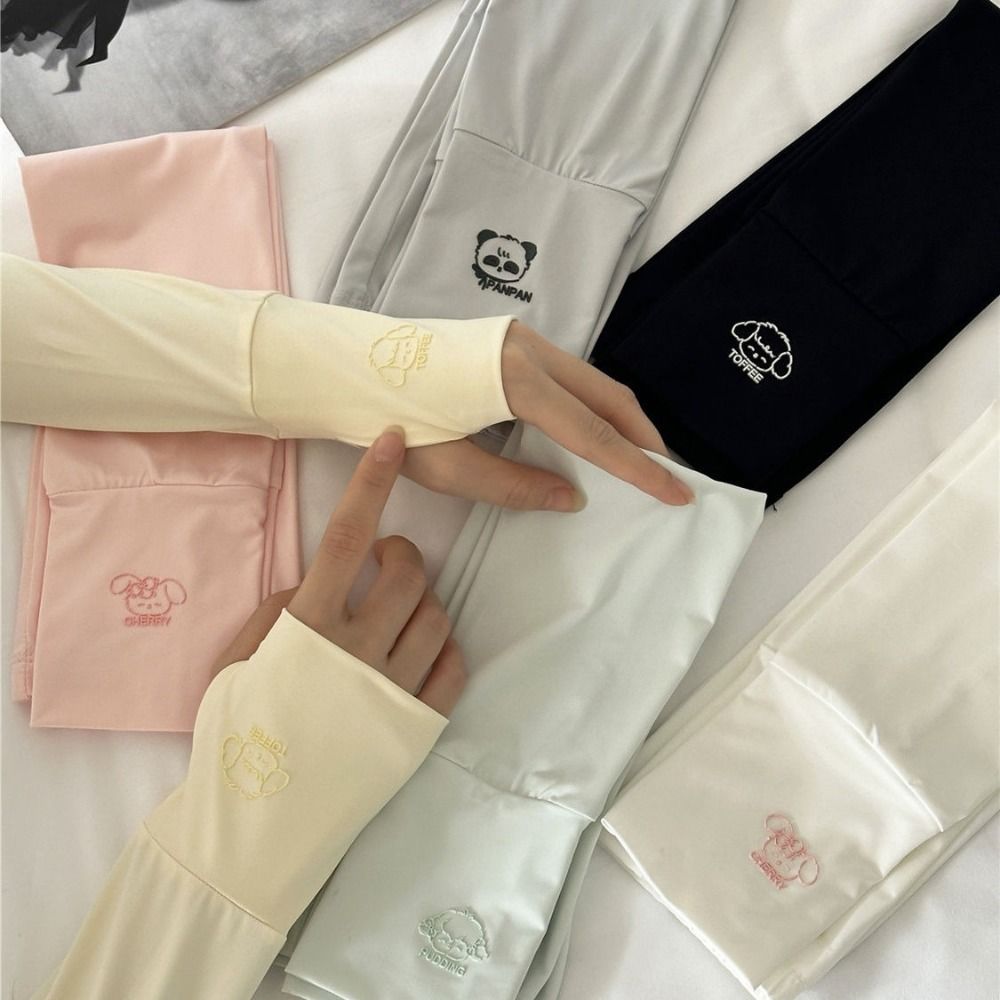 Cycling Glove - Sevimli Elastik Uzun Buz Ipek Kollu