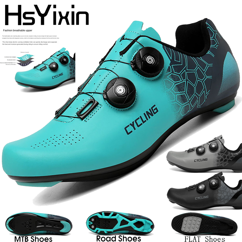 Road Bike Cleats - Bisiklet ayakkabıları erkekler nefes alabilen MTB