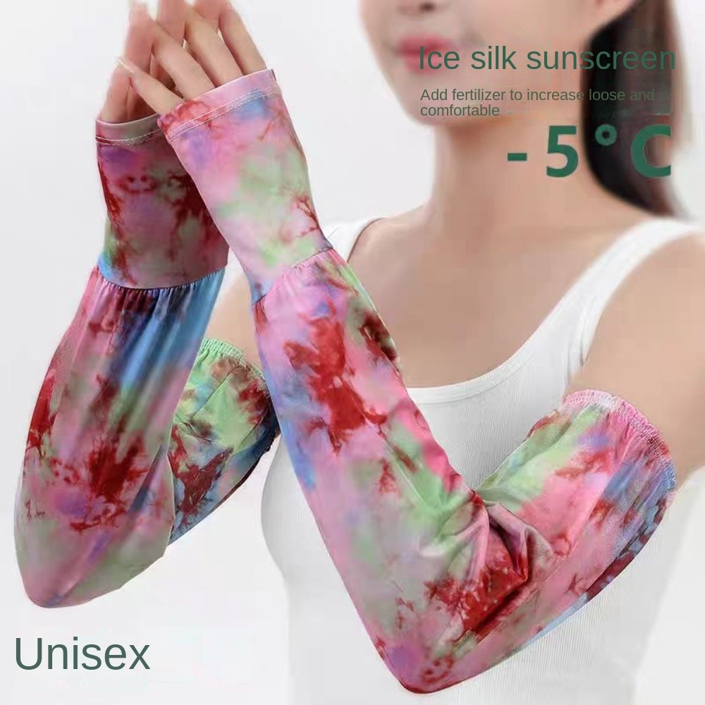 Batik boyama uzun buz ipek kol - Cycling Glove incelemesi ve fiyatı