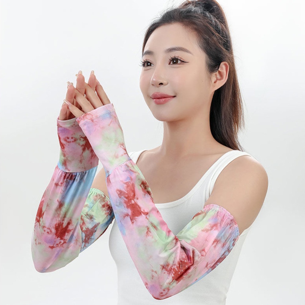 Batik boyama uzun buz ipek kol - Cycling Glove incelemesi ve fiyatı